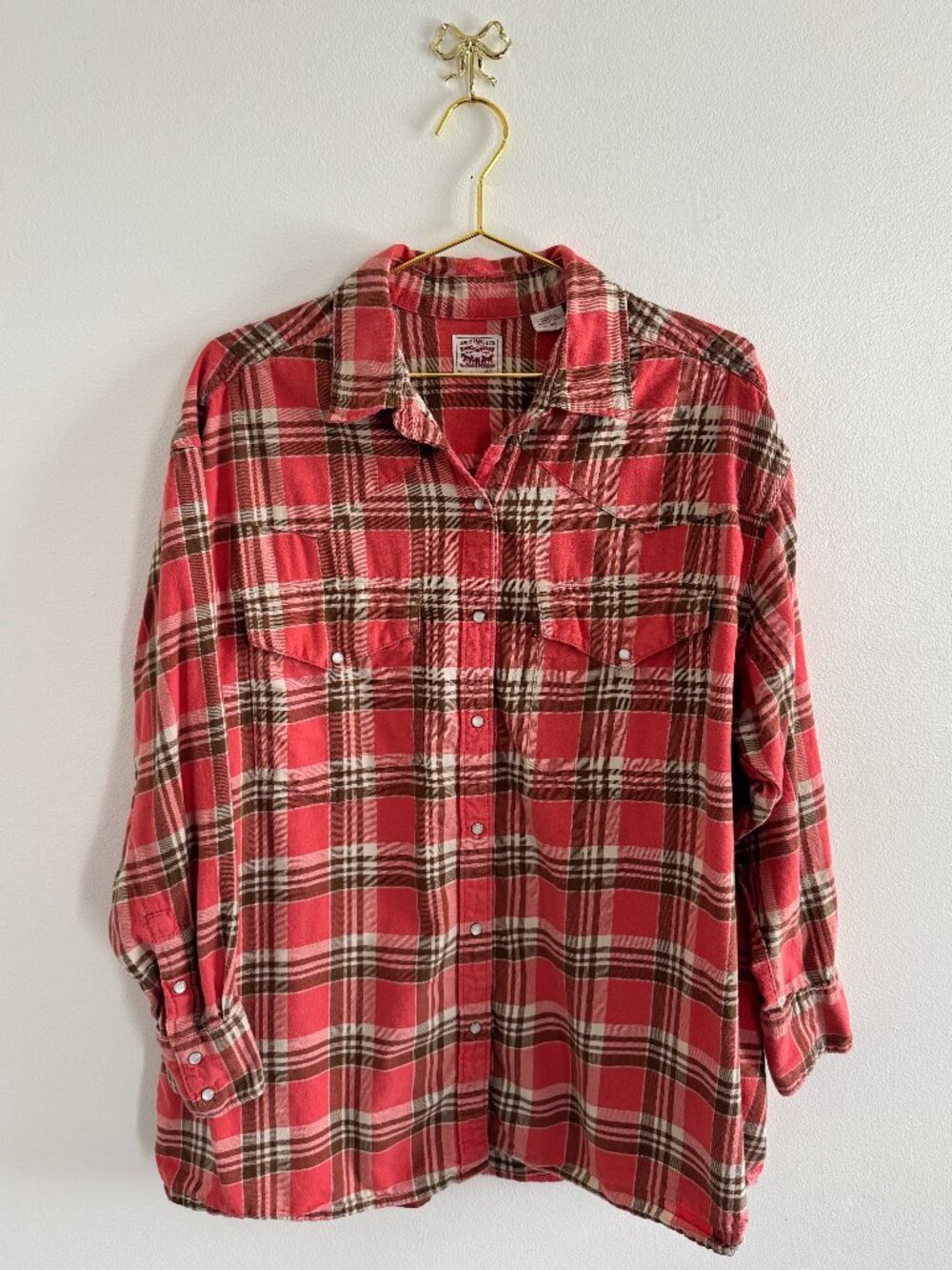 Levi Strauss Plaid Button Down Shirt  XL